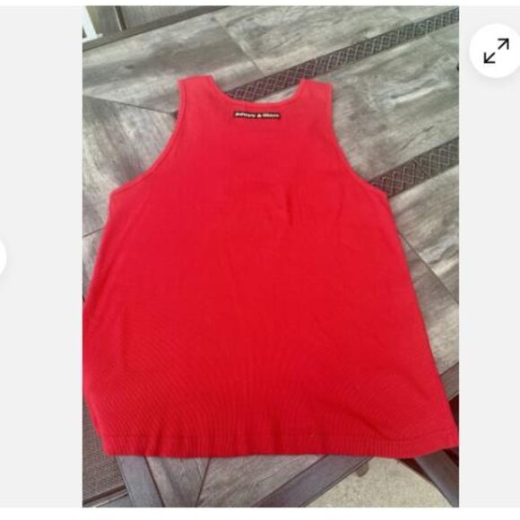 Johnny Jersey Red Tank Mens XXL Vintage Y2K RARE - Picture 3 of 4